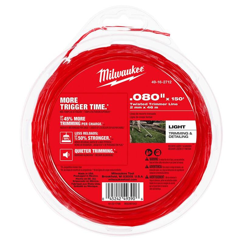 Milwaukee 0.080 in. x 150 ft. Trimmer Line - 49-16-2712