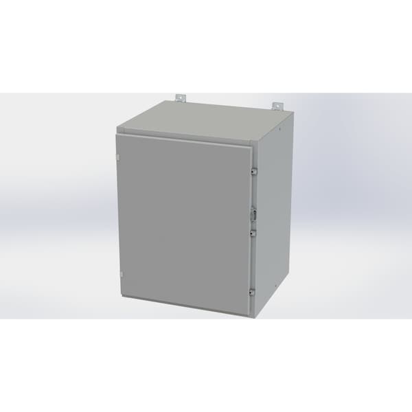 Saginaw Control & Engineering Carbon Steel Electrical Enclosures, 30 in H, 20 in D, 24 in W, NEMA 4, Hinged - SCE-30H2420LP