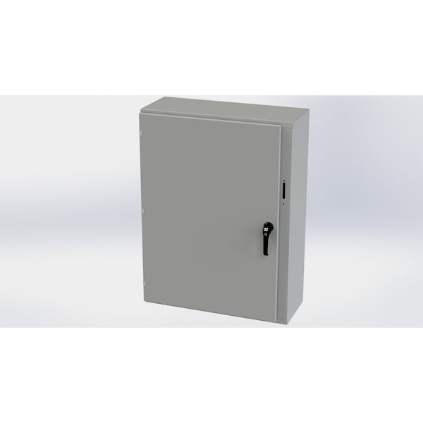 Saginaw Control & Engineering Carbon Steel Electrical Enclosures, 42 in H, 12 in D, 31.38 in W, NEMA 3R, 4, 12, 13, Hinged - SCE-42XEL3112LP