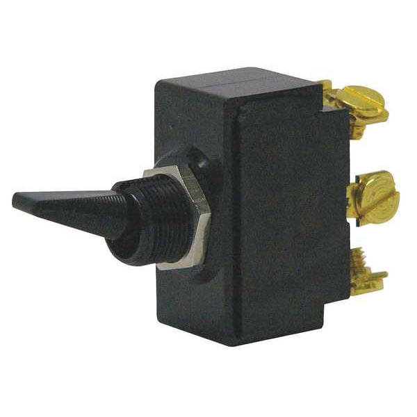 Interruptor basculante de la tecnología Carling, DPDT, 6 conexiones, Encendido/Apagado/Encendido, 1 1/2 hp, 10A @ 250V AC, 20A @ 125V AC - 2GM724-D-4B-B