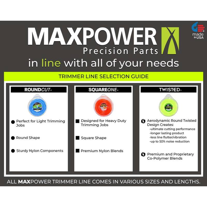 MaxPower 0.155 in. X 18 in. Green Trimmer Line Refill, 36 Count - 333750