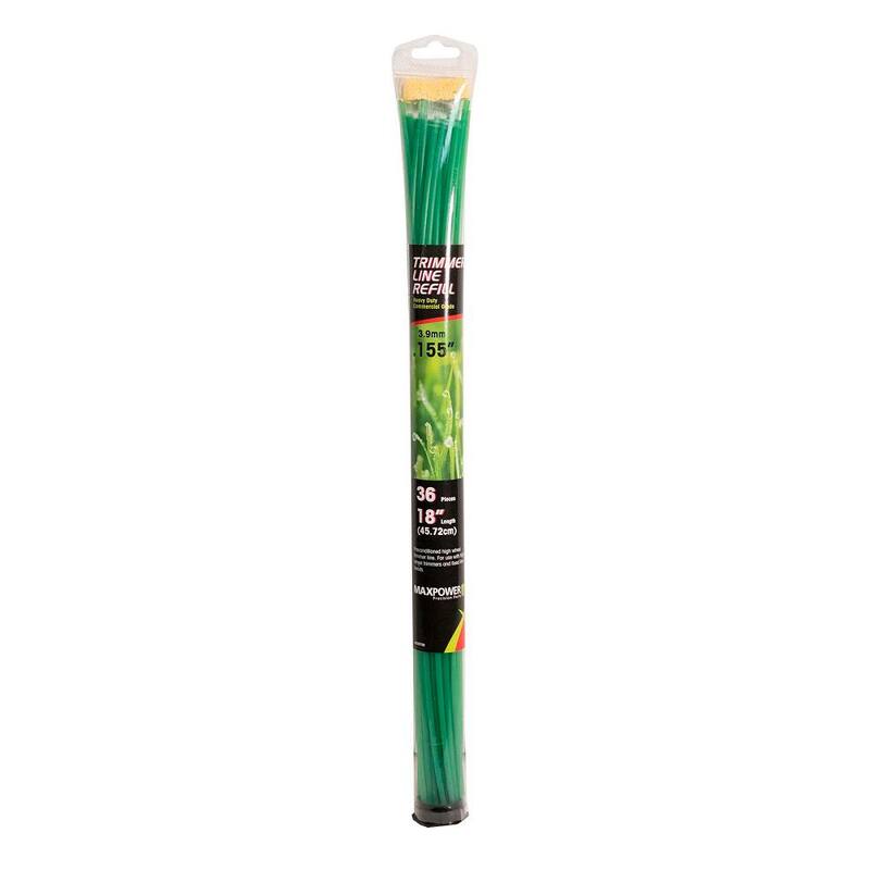MaxPower 0.155 in. X 18 in. Green Trimmer Line Refill, 36 Count - 333750