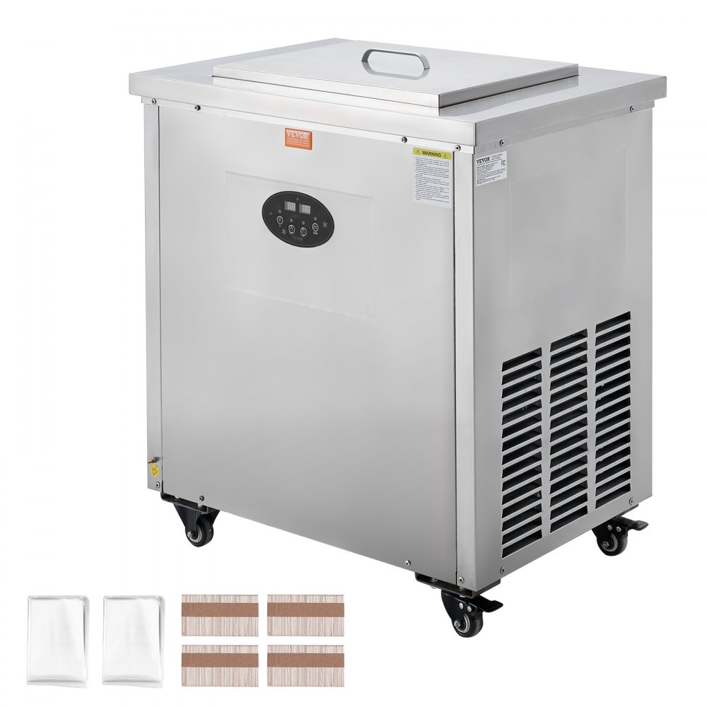 VEVOR Máquina de paletas comerciales Juego de moldes individuales - Máquina para hacer polos de paletas heladas de 40 piezas - SYBBJ1M40000J82RGV1