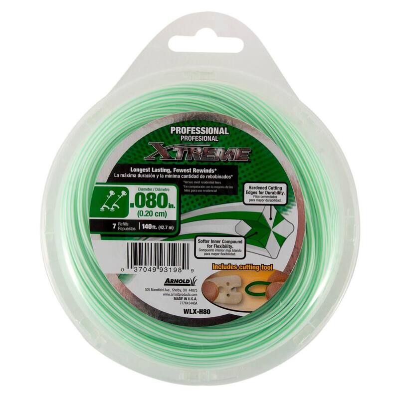 Arnold Professional Xtreme 140 ft. 0.080 in. Universal 4 Point Star Trimmer Line with Line Cutting Tool - WLX-H80