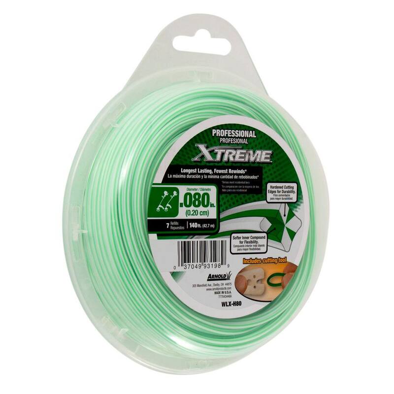 Arnold Professional Xtreme 140 ft. 0.080 in. Universal 4 Point Star Trimmer Line with Line Cutting Tool - WLX-H80