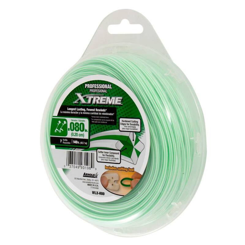 Arnold Professional Xtreme 140 ft. 0.080 in. Universal 4 Point Star Trimmer Line with Line Cutting Tool - WLX-H80