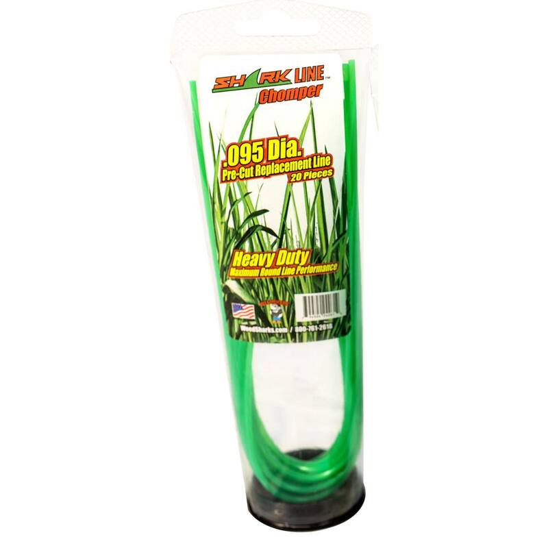WeedShark Chomper 0.095 replacement line for WeedShark Pro and WeedShark Mighty Max 20 pre-cut pieces (Pack of 2) - WS095
