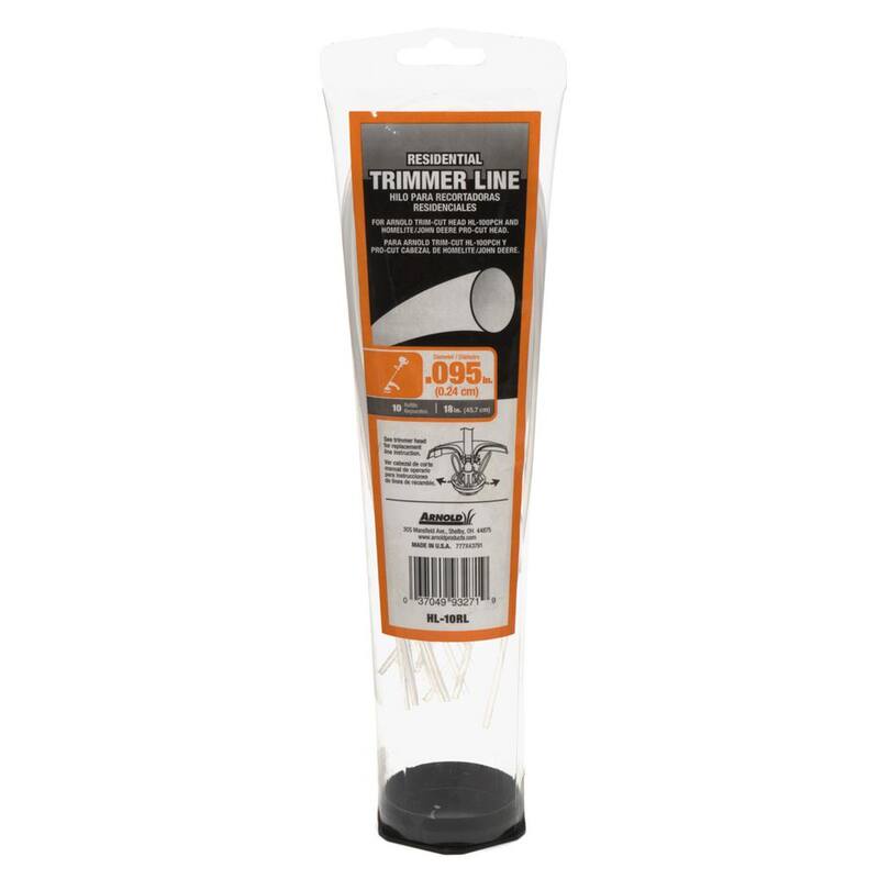 Arnold Pre-Cut 18 in. Long 0.095 in. Universal Round Trimmer Line - HL-10RL