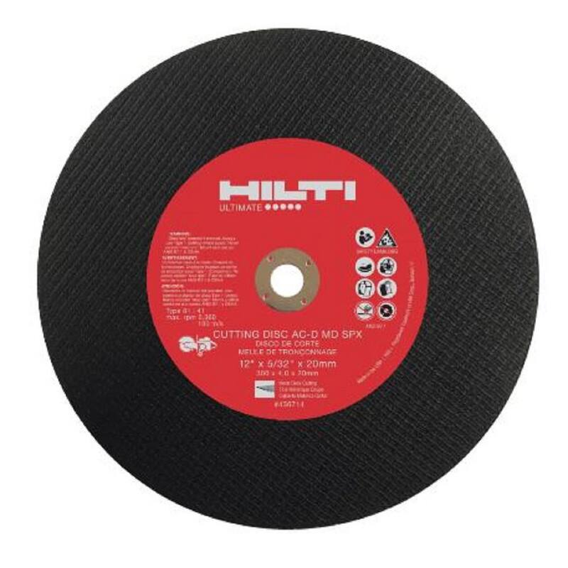 Hilti 12 in. x 5/32 in. x 20 mm SP-1 Abrasive Metal Deck Cutting Blade/Disc (10-Pack) - 436714