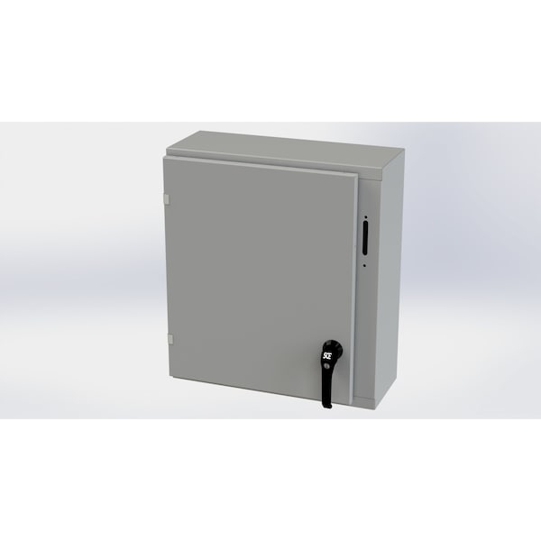 Saginaw Control & Engineering Carbon Steel Electrical Enclosures, 24 in H, 8 in D, 21.38 in W, NEMA 3R, 4, 12, 13, Hinged - SCE-24XEL2108LP