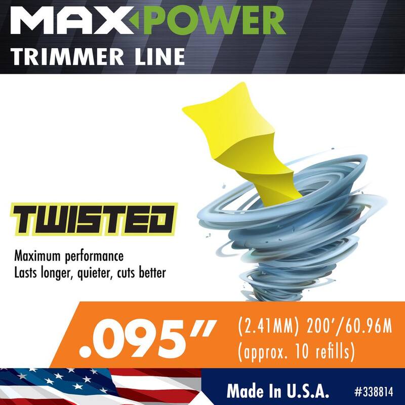 MaxPower 0.095 in Dia 200 ft. L Twisted Trimmer Line - 338814
