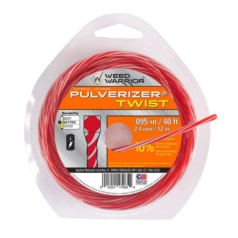 Weed Warrior Professional Trimmer Line 0.095 in. x 40 ft. Bicomponent Twist - 17065