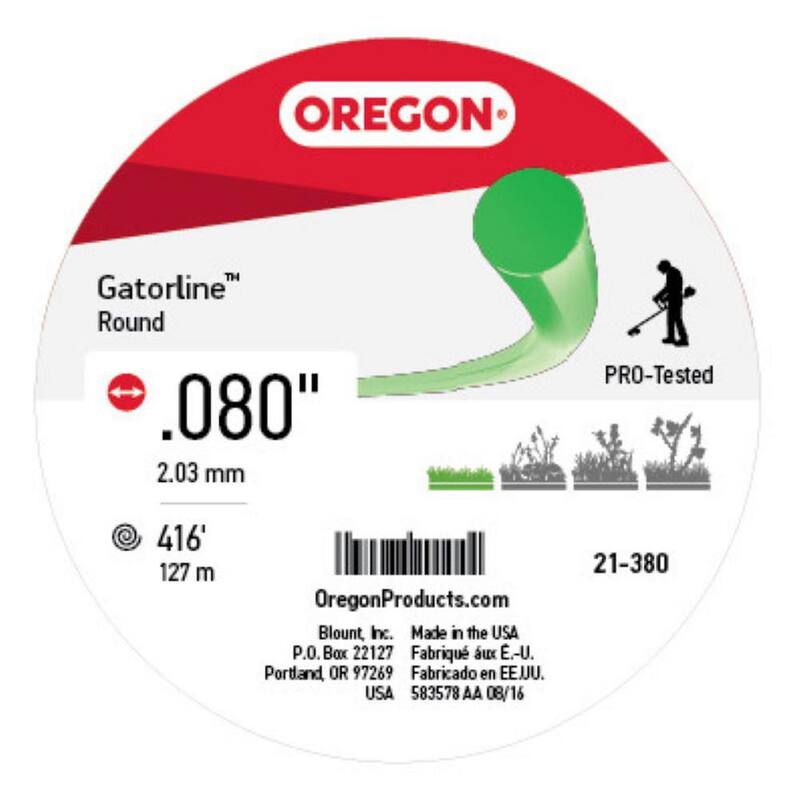 Oregon 0.080 in. Gatorline Round Trimmer Line, 1 lb. (416 ft.) Bulk Donut, Fits Stihl, DeWalt, Ryobi and Greenworks 21-380 - 21-380