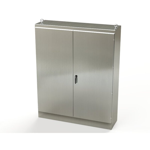 Saginaw Control & Engineering 304 Stainless Steel Electrical Enclosures, 90 in H, 20 in D, 72 in W, NEMA 3R, 12, 13, Hinged - SCE-907220SSFSD