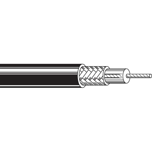 Belden RG213U STR BC PE, 97% BC BRD SHD PVC11A JKT CMX, 1000FT - 8267 0101000