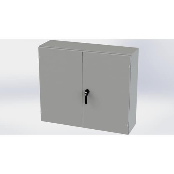 Saginaw Control & Engineering Carbon Steel Electrical Enclosures, 36 in H, 12 in D, 42 in W, NEMA 3R, 12, 13 - SCE-364212WFLP