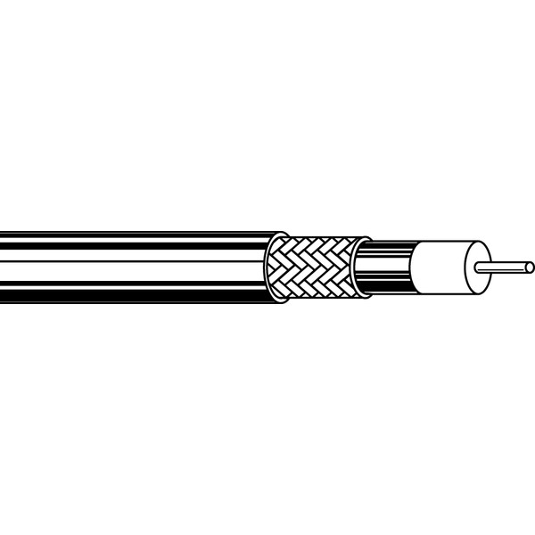 Belden RG58 19 SOL BC FPE DUOFOIL +, 93% TC BRD PVC JKT 50 OHM BLK, 1000FT - 7806R 0101000