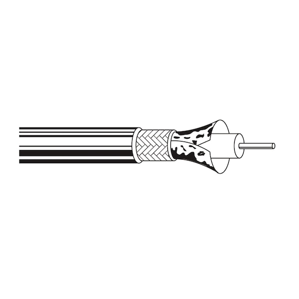 Belden RG59 23 SOL BC FPE DUOFOIL+95%, TNC BRD SHD PVC JKT NEC CMR, 1000FT - 1855A 0101000