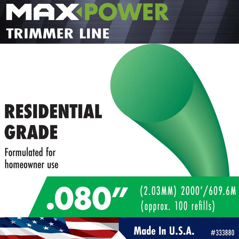 MaxPower 0.080 in. Dia 2000 ft. L Round Trimmer Line - 333880