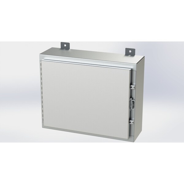 Saginaw Control & Engineering 304 Stainless Steel Electrical Enclosures, 16 in H, 6 in D, 20 in W, NEMA 4X, Hinged - SCE-16H2006SSLP