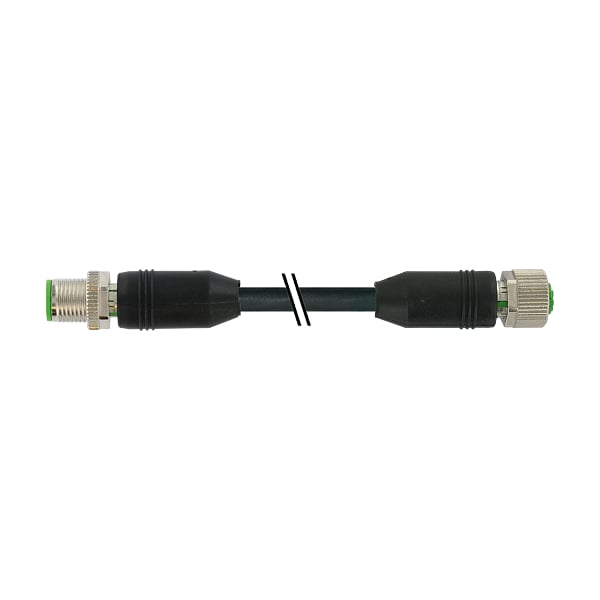 Murr Elektronik M12 MALE 0° / M12 FEMALE 0° SHIELDED, PUR 12x0, 14 shielded black UL/CSA, drag ch 5m - 7000-53301-7060500