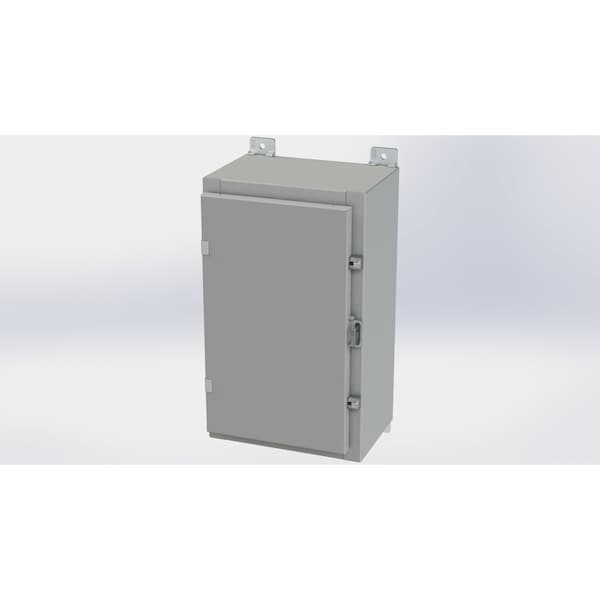 Saginaw Control & Engineering Carbon Steel Electrical Enclosures, 20 in H, 8 in D, 12 in W, NEMA 4, Hinged - SCE-20H1208LP