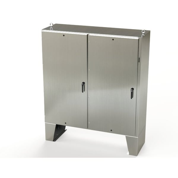 Saginaw Control & Engineering 304 Stainless Steel Electrical Enclosures, 72 in H, 24 in D, 73 in W, NEMA 3R, 4, 4X, 12, 13 - SCE-72XEL7324SSLP