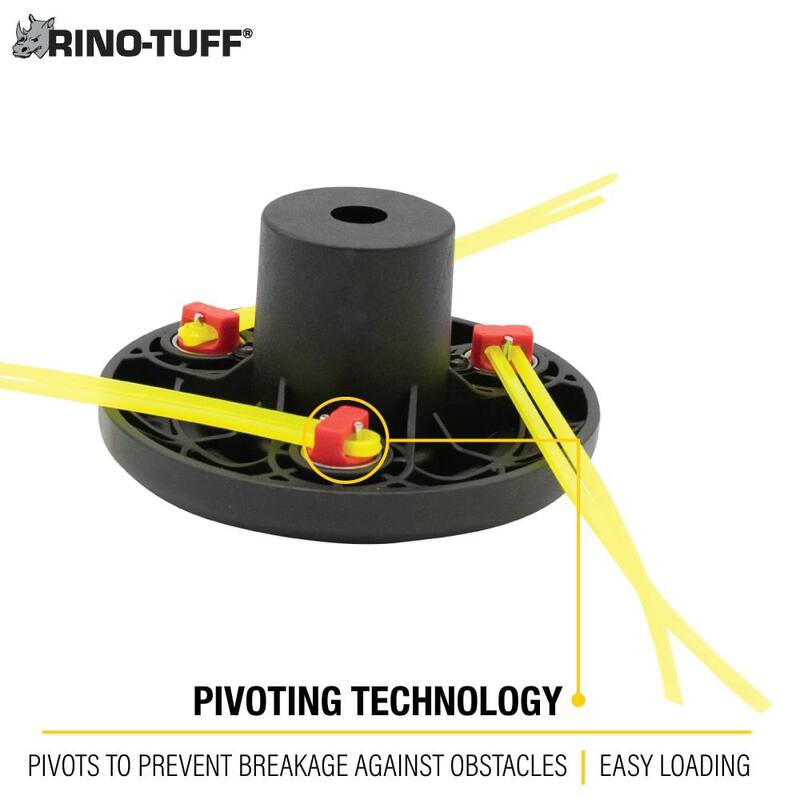 Rino-Tuff Universal Fit Pivotrim Replacement Head for Gas and Select Cordless String Grass Trimmer/Lawn Edger - 17093
