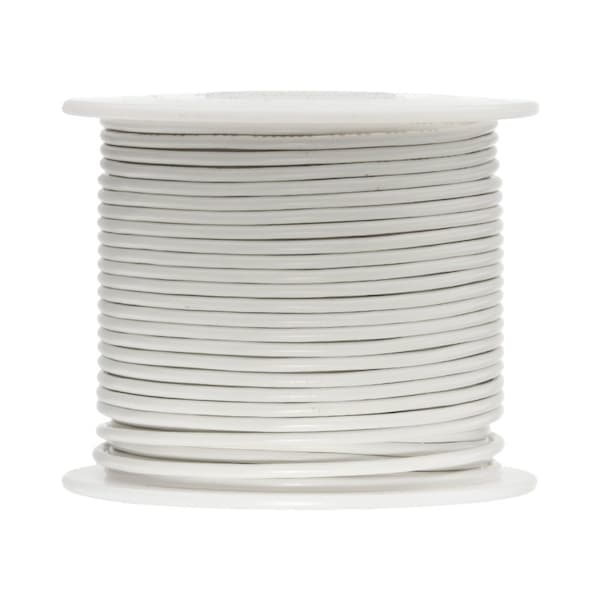 Remington Industries Hookup Wire, 10 AWG, White, 100 ft - 10UL3173STRWHI100