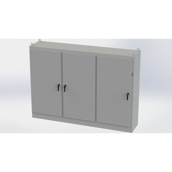 Saginaw Control & Engineering Carbon Steel Electrical Enclosures, 84 in H, 24 in D, 117-1/2 in W, NEMA 3R, 12, 13, Hinged - SCE-84XM3EW24