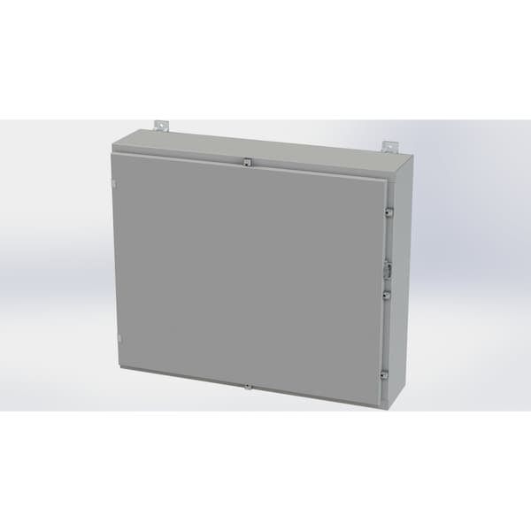 Saginaw Control & Engineering Carbon Steel Electrical Enclosures, 30 in H, 8 in D, 36 in W, NEMA 4, Hinged - SCE-30H3608LP