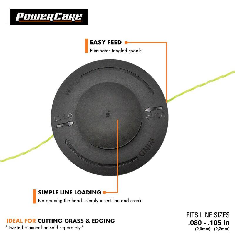 Powercare Universal Fit Replacement Bump Feed Head for Gas and Select Cordless String Grass Trimmer/Lawn Edger - 17626