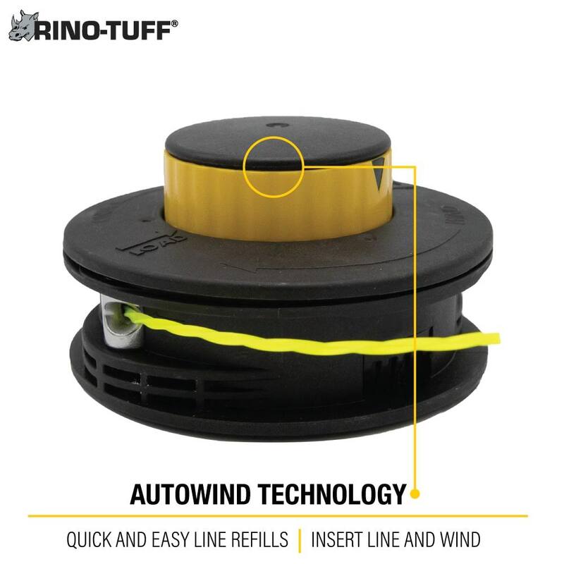 Rino-Tuff Universal Fit Pivotrim Autowinder Replacement Bump Feed Head for Gas and Select Cordless String Grass Trimmer/Lawn Edger - 17094