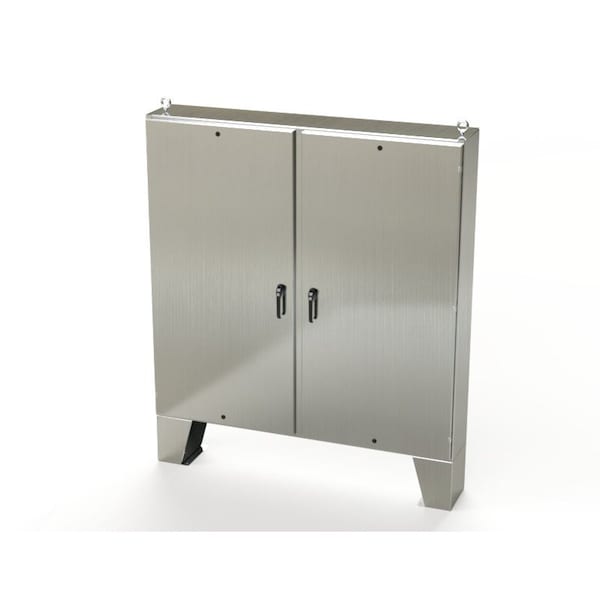 Saginaw Control & Engineering 316 Stainless Steel Electrical Enclosures, 72 in H, 12 in D, 72 in W, NEMA 3R, 4, 4X, 12, 13 - SCE-72EL7212SS6LPPL