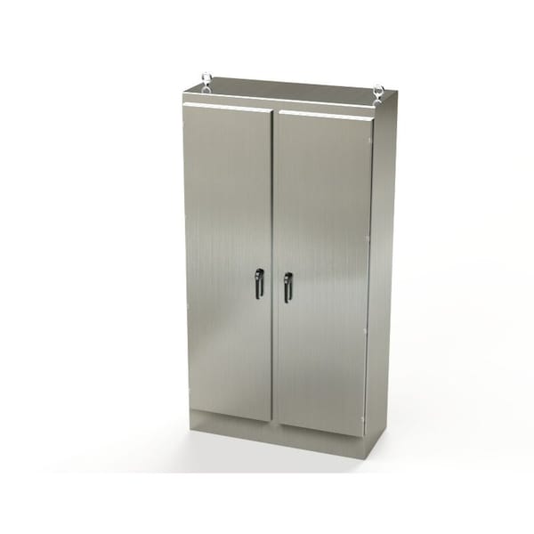 Saginaw Control & Engineering 316 Stainless Steel Electrical Enclosures, 90 in H, 20 in D, 48 in W, NEMA 3R, 4, 4X, 12, 13 - SCE-90EL4820SS6FSD