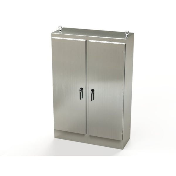 Saginaw Control & Engineering 304 Stainless Steel Electrical Enclosures, 72 in H, 18 in D, 48 in W, NEMA 3R, 4, 4X, 12, 13 - SCE-72EL4818SSFSD
