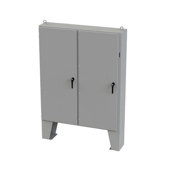 Saginaw Control & Engineering Carbon Steel Electrical Enclosures, 72 in H, 12 in D, 61 in W, NEMA 3R, 4, 12, 13, Hinged - SCE-72XEL6112LP