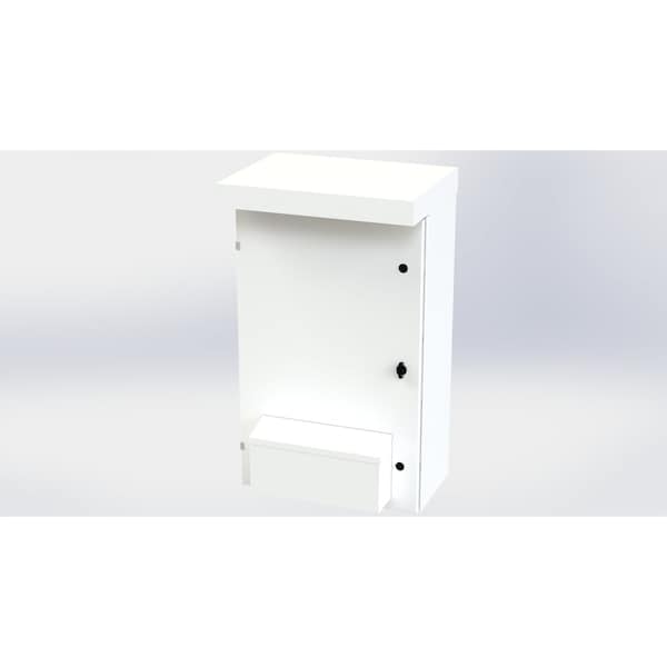 Saginaw Control & Engineering Galvanized Steel Electrical Enclosures, 41 in H, 12 in D, 24 in W, NEMA 3R, Hinged - SCE-41VR2412