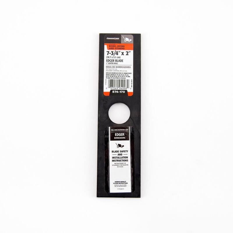 Powercare 7-3/4 in. x 2 in. Edger Blade with 1 in. Connection for Ryobi and Echo Edgers - 490-105-H014
