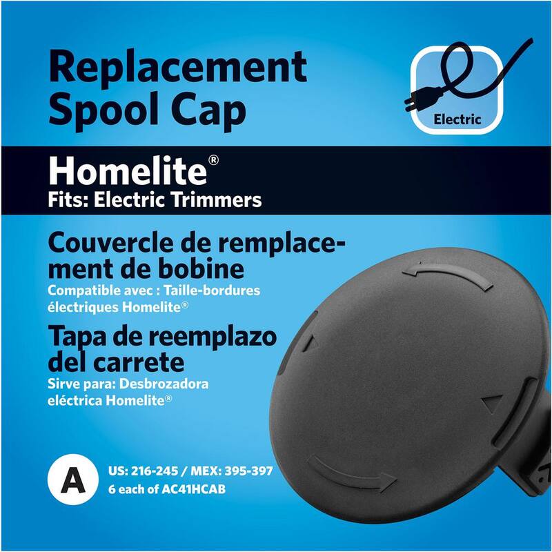 Homelite Replacement Auto-Feed Head Spool Cap for Electric Trimmer - AC41HCA