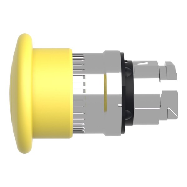 Botón de emergencia de setas de Schneider Electric de 40mm, Harmony XB4, metálico, amarillo, 22mm, de tracción - ZB4BT5.