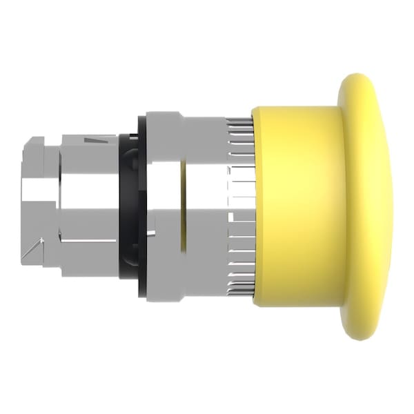 Botón de emergencia de setas de Schneider Electric de 40mm, Harmony XB4, metálico, amarillo, 22mm, de tracción - ZB4BT5.