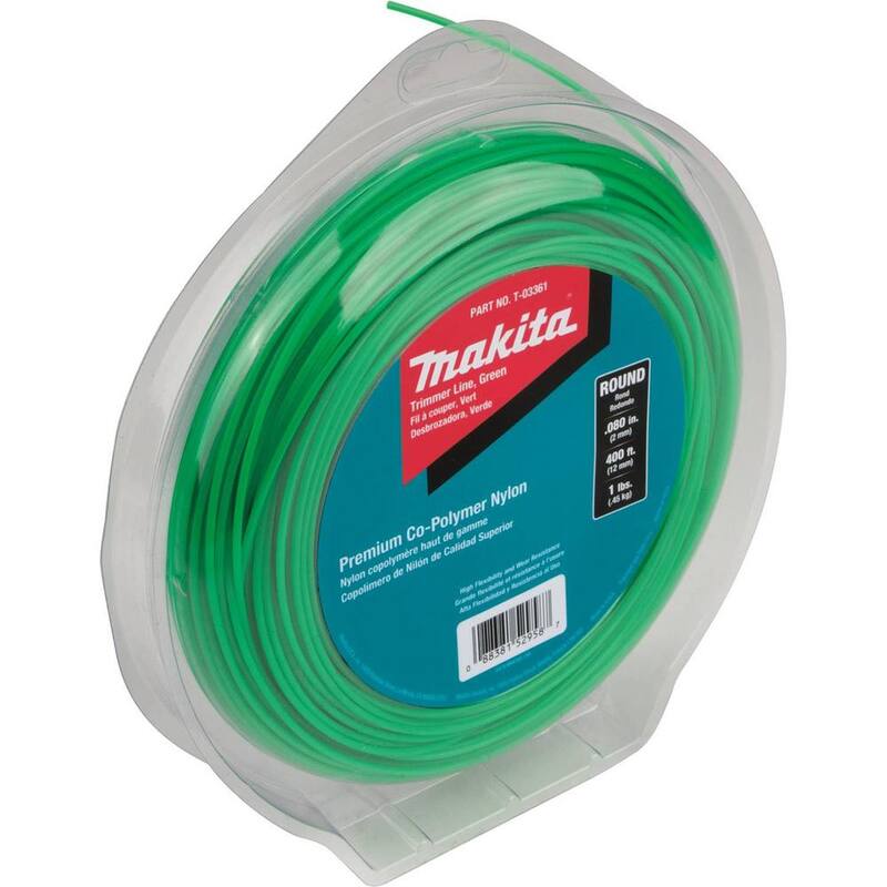 Makita 1 lbs. 0.080 in. x 400 ft. Round Trimmer Line in Green - T-03361