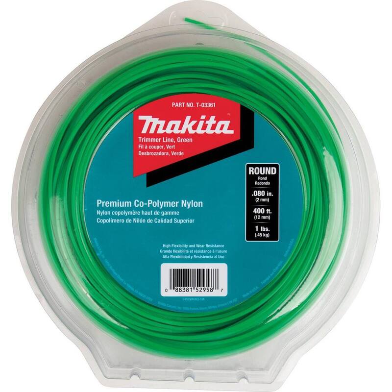 Makita 1 lbs. 0.080 in. x 400 ft. Round Trimmer Line in Green - T-03361