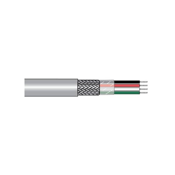 Alpha Wire 22-3C STR TNC PVC BRD BC SHD, PVC JKT CM 300V 75C, 1000FT - 1737C SL001