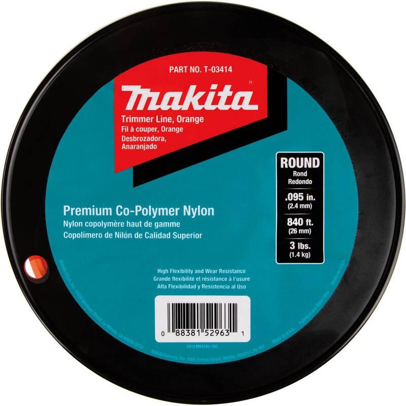 Makita 840 ft. 3 lbs. 0.095 in. Round Trimmer Line in Orange - T-03414