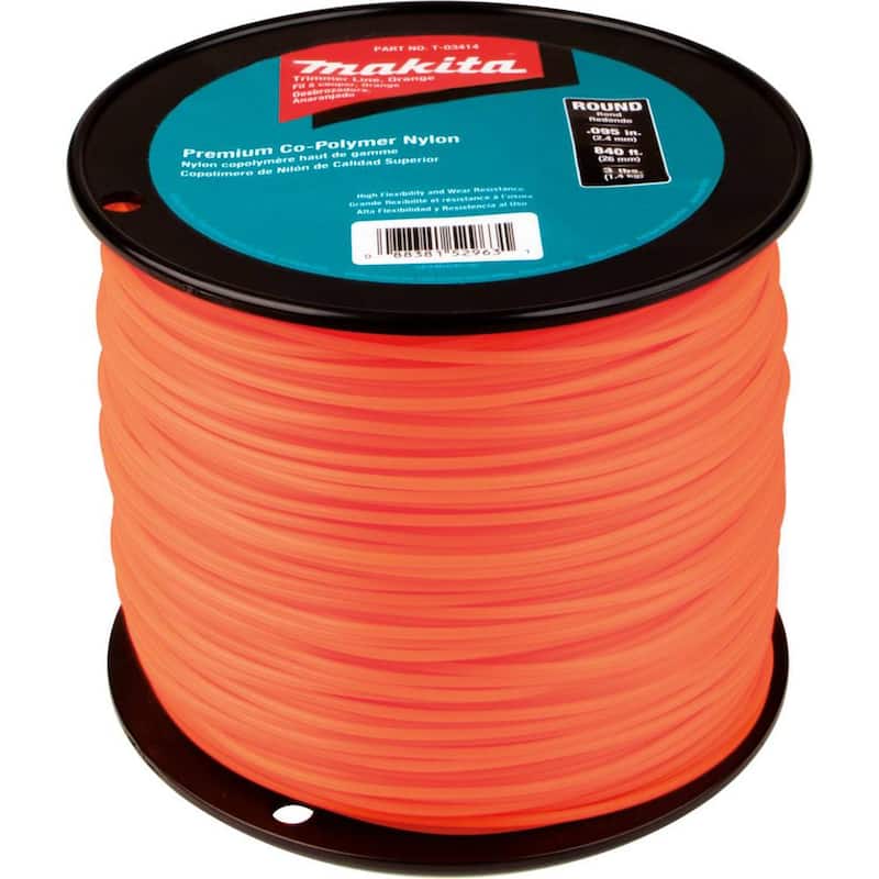 Makita 840 ft. 3 lbs. 0.095 in. Round Trimmer Line in Orange - T-03414