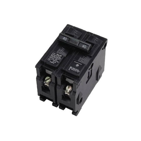 Connecticut Electric Circuit Breaker, QT Series, 40A, 2 Pole, 120V AC, 10kA - VPKICBQ240