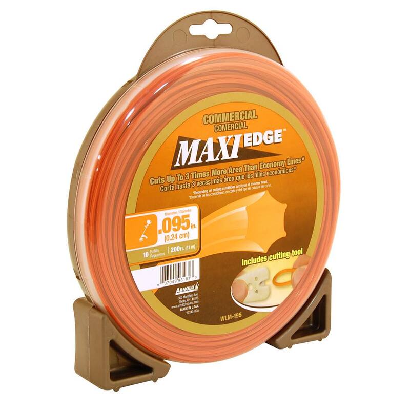 Arnold Commercial Maxi-Edge 200 ft. 0.095 in. Universal 6 Point Star Trimmer Line with Line Cutting Tool - WLM-195