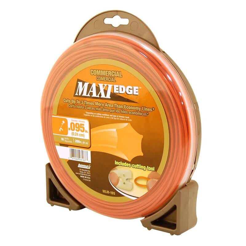 Arnold Commercial Maxi-Edge 200 ft. 0.095 in. Universal 6 Point Star Trimmer Line with Line Cutting Tool - WLM-195